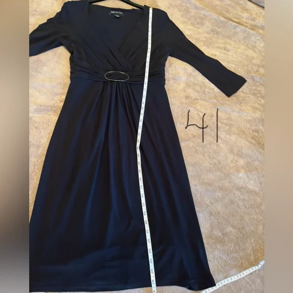 Jones New York black dress with slip Size 12 - Picture 3 of 7
